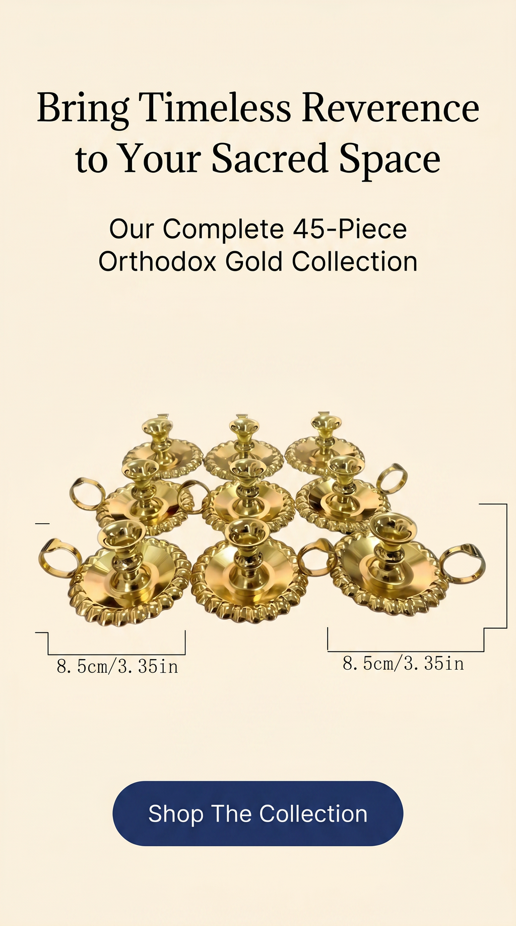 Orthodox Style Gold Candlestick Set