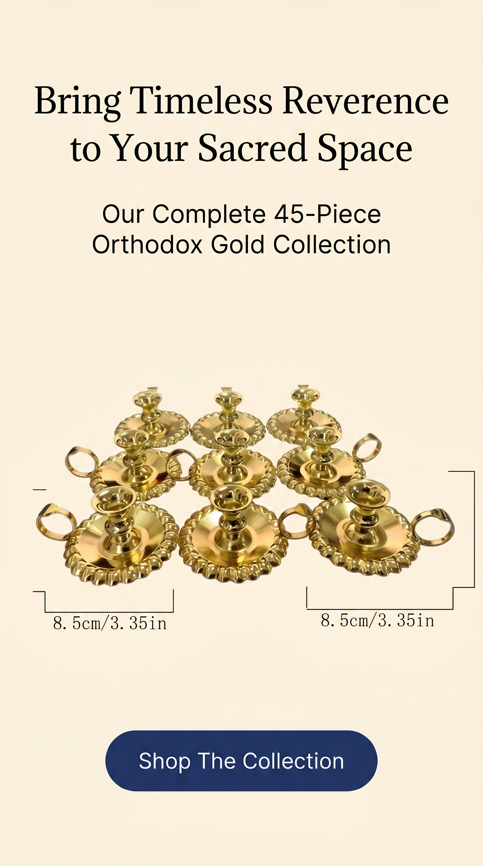 Orthodox Style Gold Candlestick Set