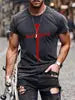 New Street Men's Casual Fitness T-Shirt Plus Size O-Neck Short Sleeved Top Jersey Knitted Fabric Pattern Custom Color Logo Quick