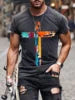 New Street Men's Casual Fitness T-Shirt Plus Size O-Neck Short Sleeved Top Jersey Knitted Fabric Pattern Custom Color Logo Quick