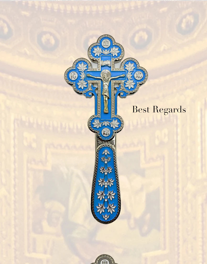 Best Regards 2021 Orthodox Blessing Cross Church Decoration Orthodox Cross Cross Ornament Catholic Decor Orthodox Hand Cross