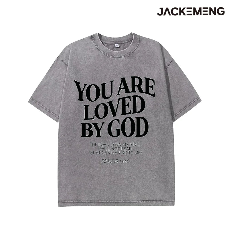 Oversized Washed Retro Inspirational Streetwear Print Tshirt USA Stock Wholesale Y2K Casual Tee