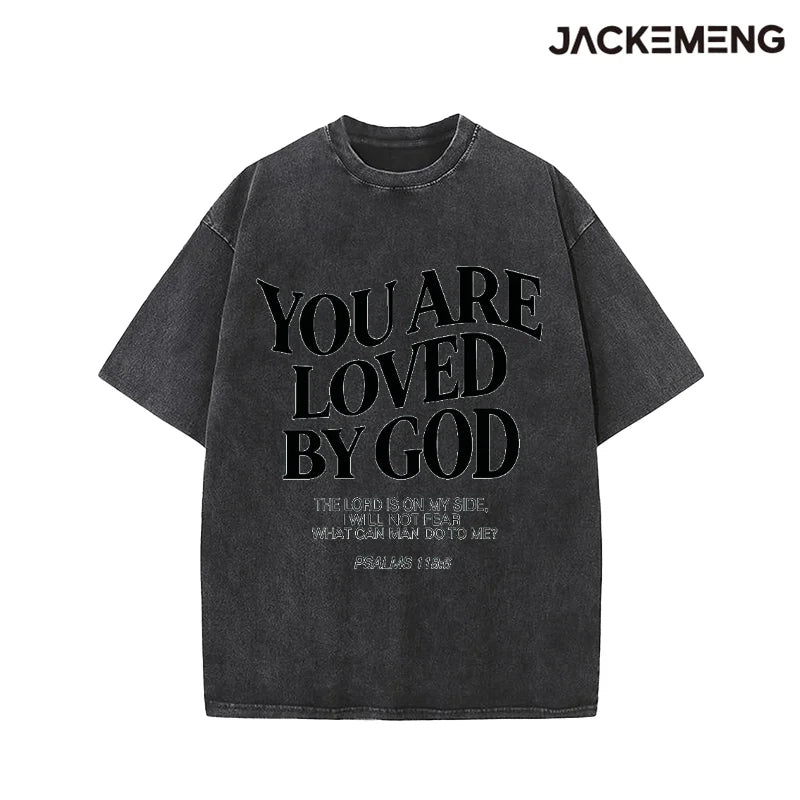 Oversized Washed Retro Inspirational Streetwear Print Tshirt USA Stock Wholesale Y2K Casual Tee
