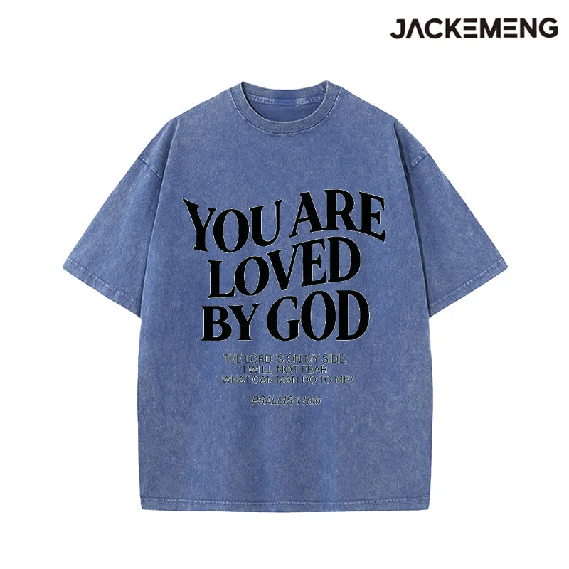 Oversized Washed Retro Inspirational Streetwear Print Tshirt USA Stock Wholesale Y2K Casual Tee