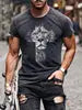 New Street Men's Casual Fitness T-Shirt Plus Size O-Neck Short Sleeved Top Jersey Knitted Fabric Pattern Custom Color Logo Quick