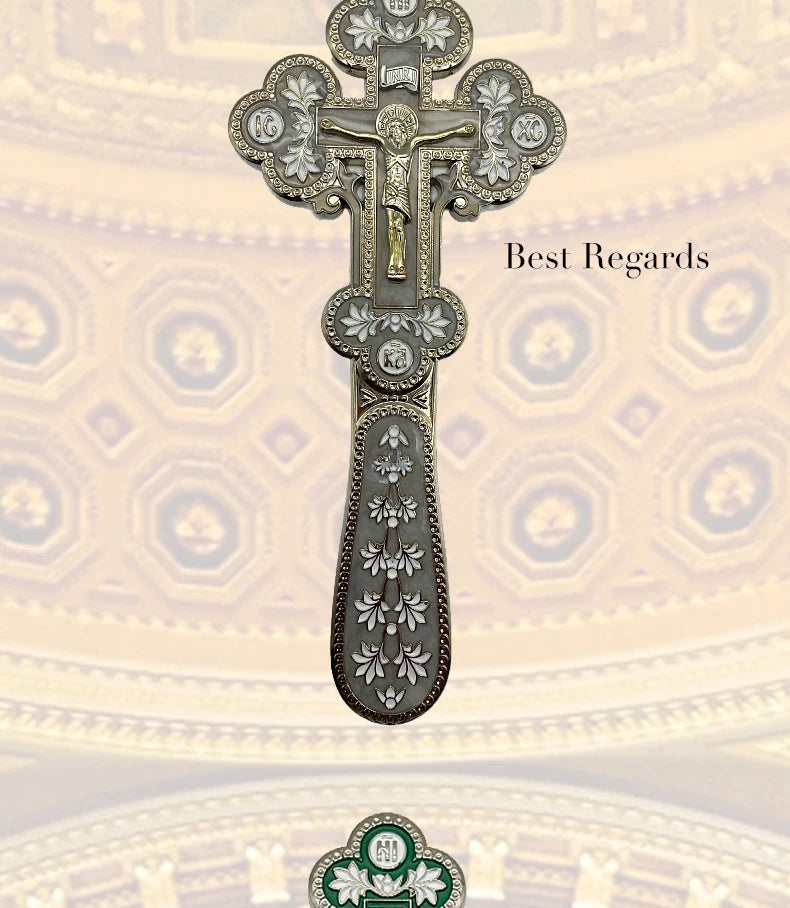 Best Regards 2021 Orthodox Blessing Cross Church Decoration Orthodox Cross Cross Ornament Catholic Decor Orthodox Hand Cross