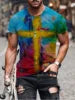 New Street Men's Casual Fitness T-Shirt Plus Size O-Neck Short Sleeved Top Jersey Knitted Fabric Pattern Custom Color Logo Quick