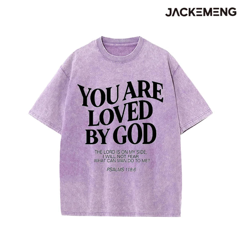Oversized Washed Retro Inspirational Streetwear Print Tshirt USA Stock Wholesale Y2K Casual Tee