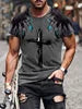 New Street Men's Casual Fitness T-Shirt Plus Size O-Neck Short Sleeved Top Jersey Knitted Fabric Pattern Custom Color Logo Quick