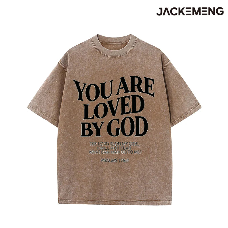 Oversized Washed Retro Inspirational Streetwear Print Tshirt USA Stock Wholesale Y2K Casual Tee