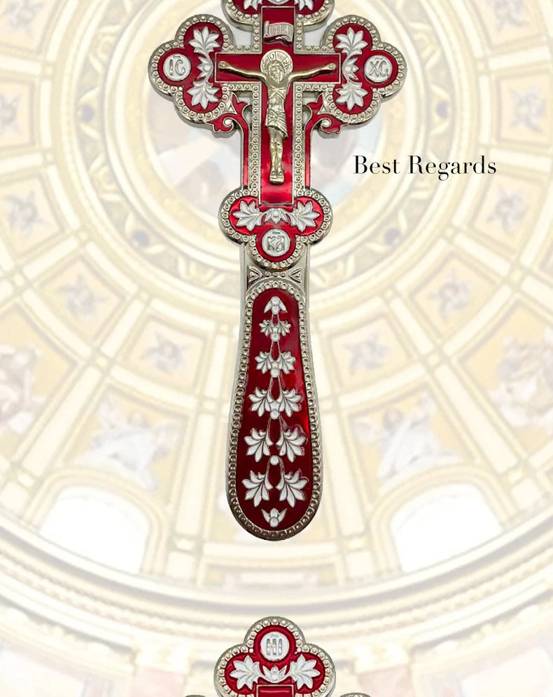 Best Regards 2021 Orthodox Blessing Cross Church Decoration Orthodox Cross Cross Ornament Catholic Decor Orthodox Hand Cross