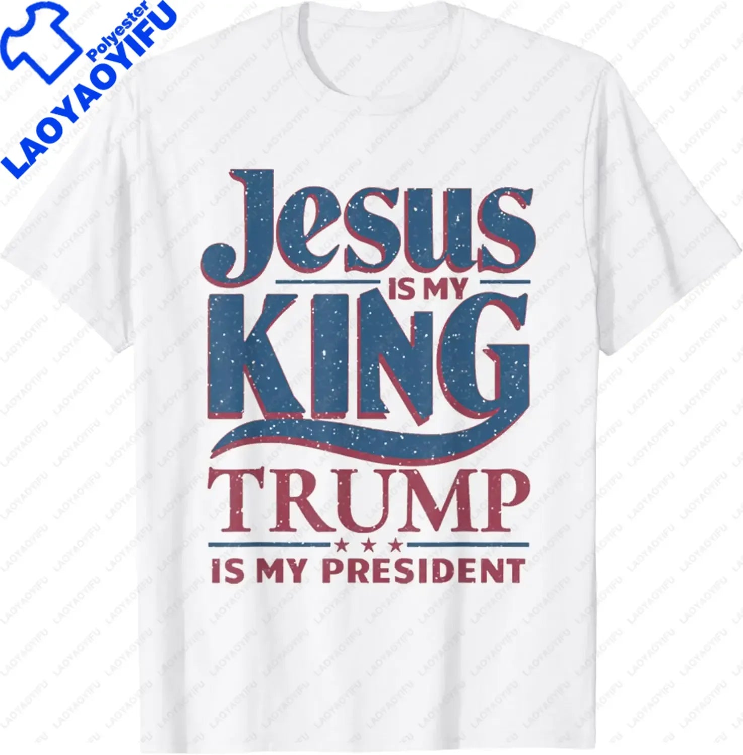 Christian Jesus Is King Design Crown T-Shirt Street Casual Couple Clothes T Shirts for Men Camisetas Streetwear