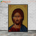 Christ Blessing Icon Orthodox Pantocrator Wall Art Unframed Canvas Painting for Church Room Decor