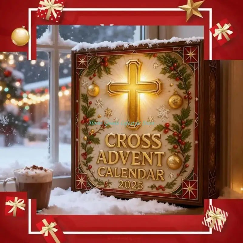 E74E Christian Advent Countdowns Calendars 24 Days Pocket Crosses Ornament Set