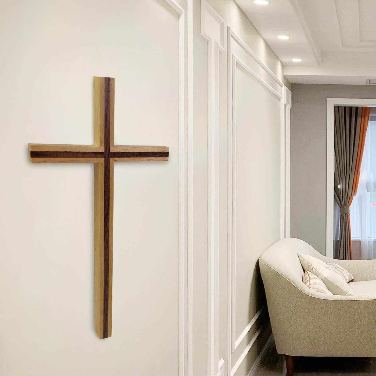 Church Wall Hanging Crucifix Jesus Christianity Wood Cross Decorative Bedroom
