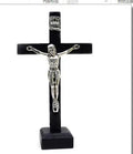 Crucifix Wall Cross Solid Wooden Catholic Cross Decor For Wall Christian Prayer Hand Holding Cross Home Office Decor