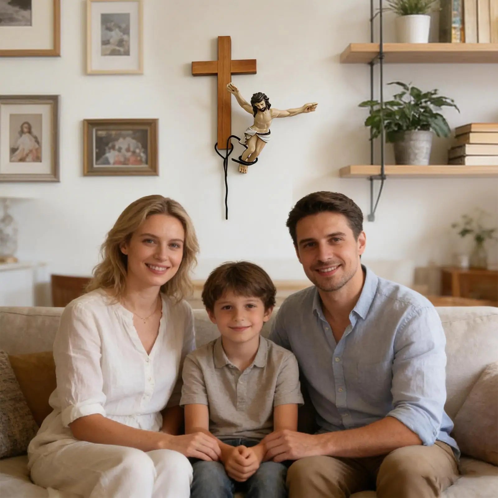Jumping Jesus Wall Decor Humorous Religious Statue Jesus Decor for Christian Easter Home Living Room Bedroom Farmhouse Indoor