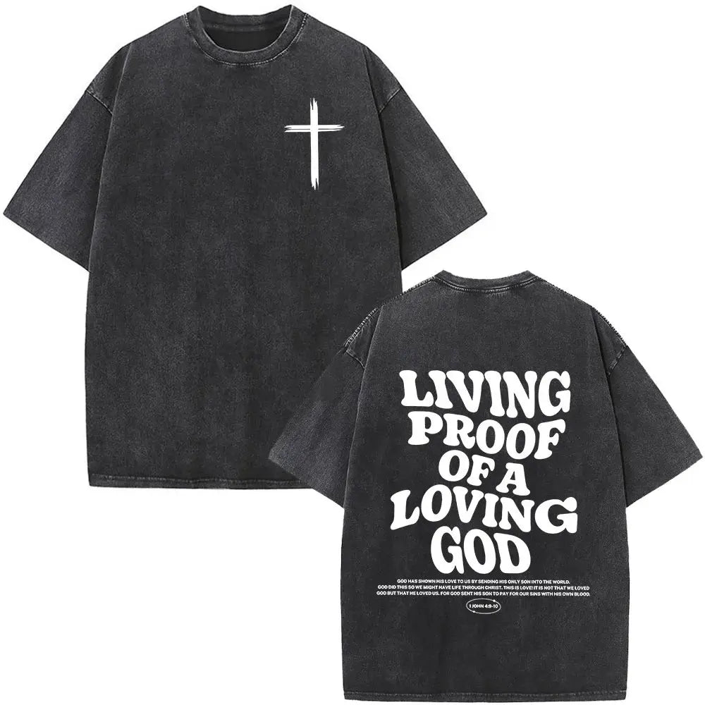 Jesus Is King Christian Religious Bible Vintage Washed T-shirt Men Women Cotton Casual Short Sleeve Oversized T Shirt Streetwear