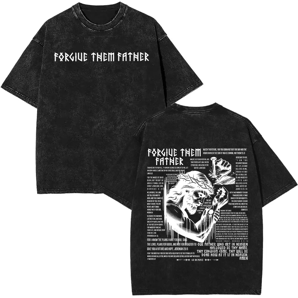 Jesus Is King Christian Religious Bible Vintage Washed T-shirt Men Women Cotton Casual Short Sleeve Oversized T Shirt Streetwear