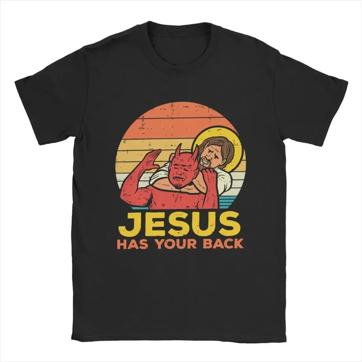Jesus Has Your Back Jiu Jitsu Retro Christian T Shirts Women Vintage Short Sleeve Tee Shirt Tops graphic t shirts Summer Y2K top