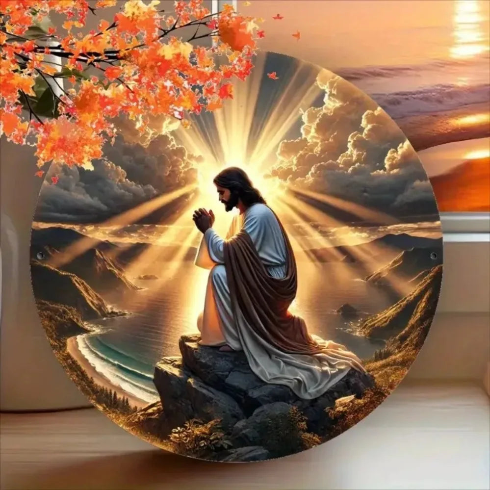 Christian Religious Wall Art Thank God Praise The Lord Amen Sign - Durable Indoor Outdoor Decor for Home Office Cafe Garden