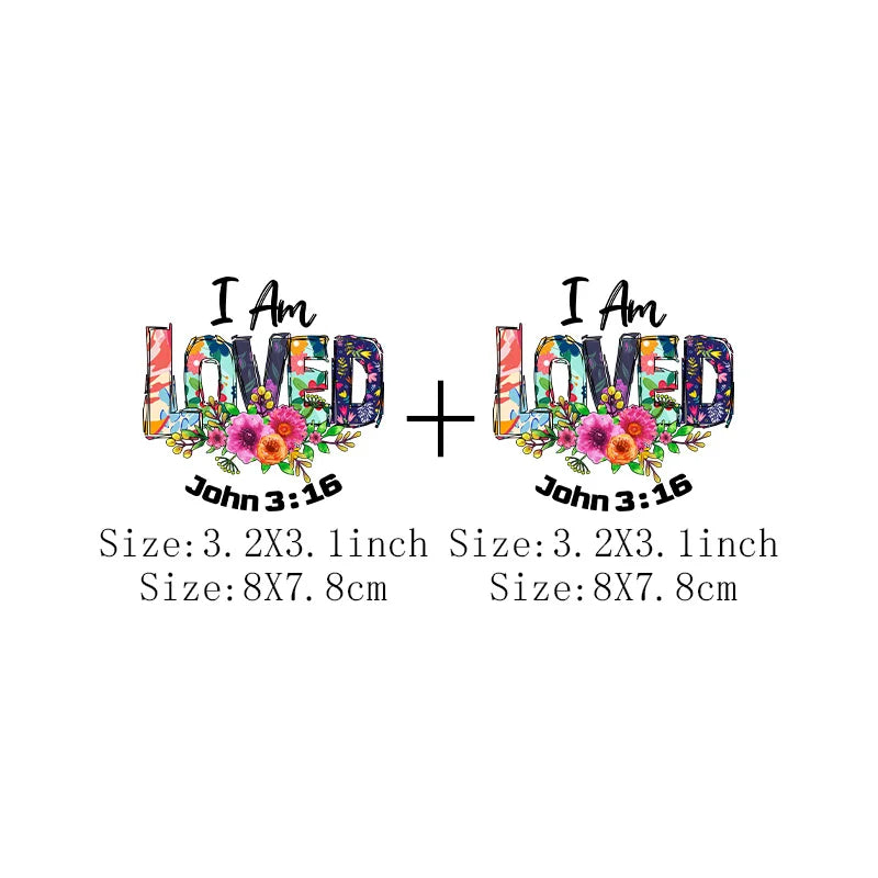 Christ Patch For Clothing Faith Jesus Iron On Transfers On Clothes Fashiong Women DIY Thermal Stickers For T-Shirt Decals Patch
