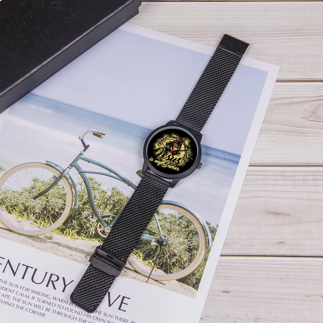 Factory Store Jesus Design Christianity Son of God Style Clothing Matching Gifts for Christian Men's Battery Quartz Wrist Watch