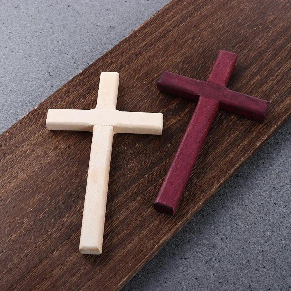 Wooden 12*7Cm Prayer Christian Home Decoration Religious Charm Christian Decor Pendant Ornaments Cross