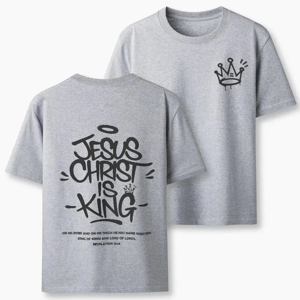 Summer 2026 New Style Jesus Christ Is King Christian High-quality Casual Breathable Round-neck T-shirt for Both Men and Women