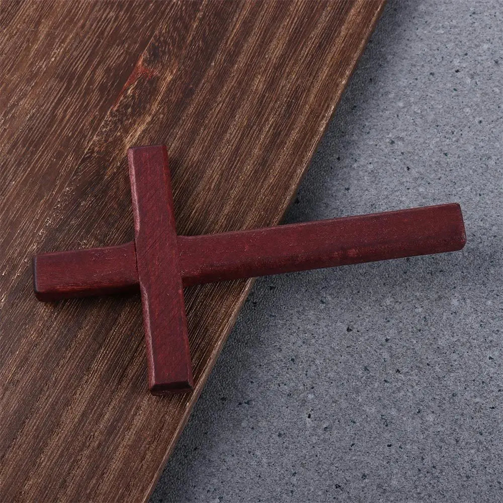 1PC Creative Christian Wooden Cross 12cm Hanging Wall Large Long Crucifix Two Color for Home Decoration