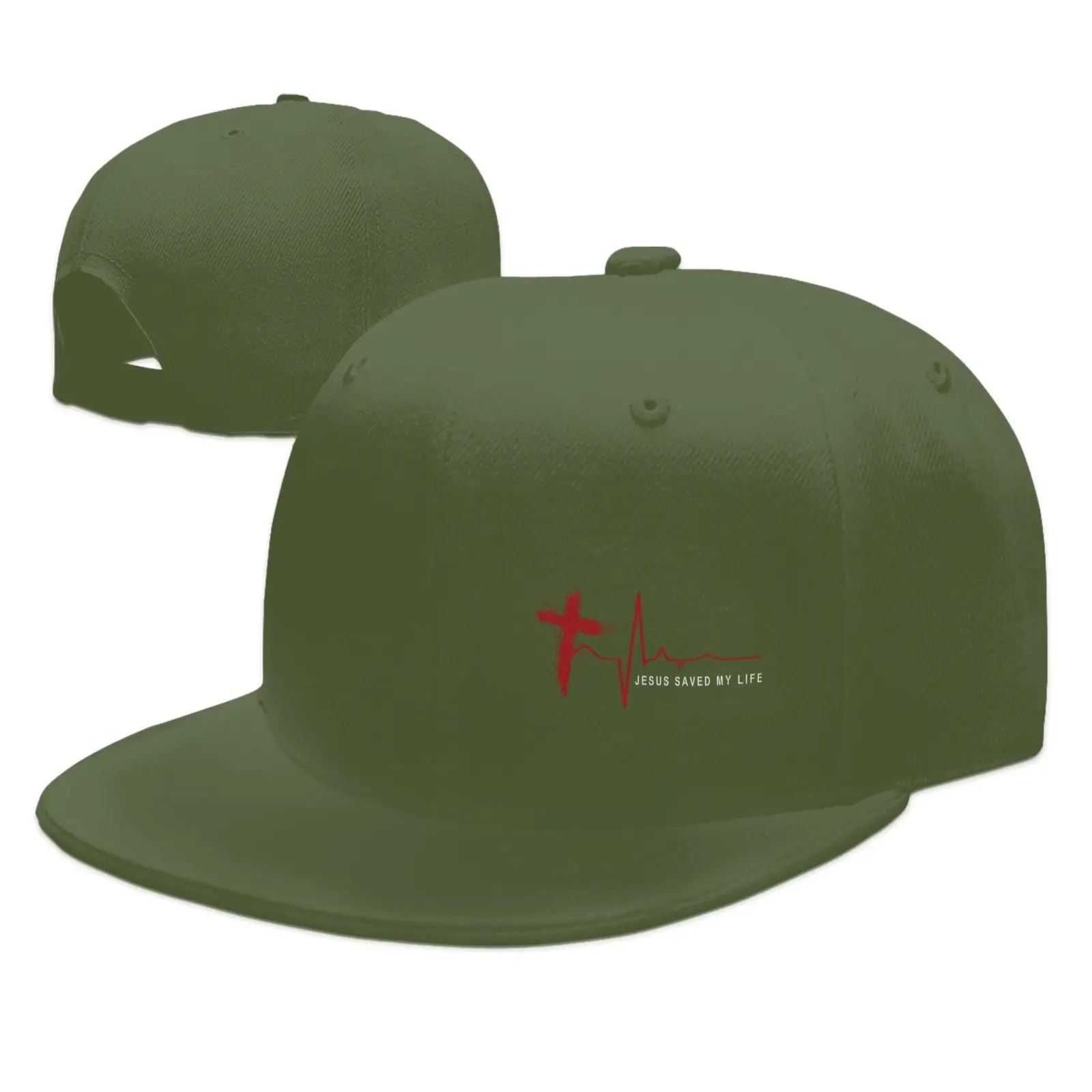 Christian Jesus Saved My Life Cross Snapback Hats for Men Baseball Cap Adjustable Flat Bill Trucker Dad Gift,Husband,Boy Friend
