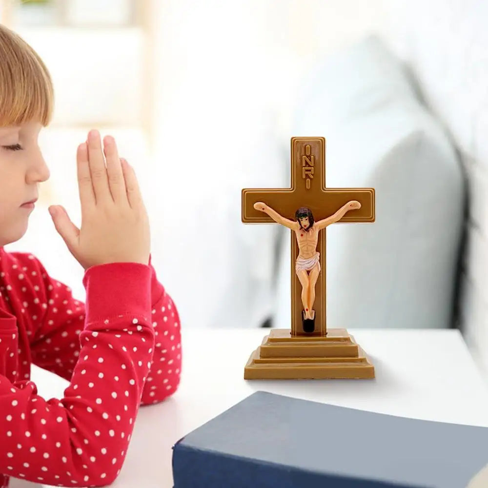 Church Relics Jesus On The Stand Cross Wall Crucifix Antique Home Chapel Decor Church Tabletop Decoration