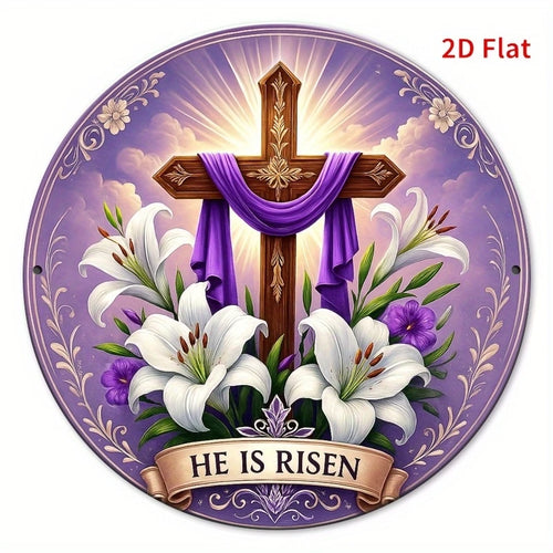 20CM 1PCS 2D Christianity Cross Wooden Disc Furniture Hanging Wall Decoration Church Decoration Easter Decoration Gift Faith