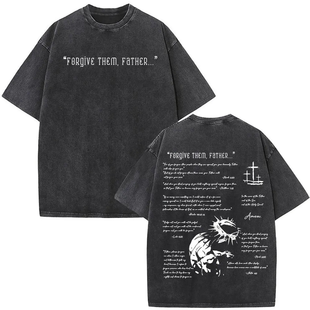 Jesus Is King Christian Graphic Vintage Washed T Shirt Fashion Hip Hop Short Sleeve T-shirts Men Women Cotton Casual T-shirt Top