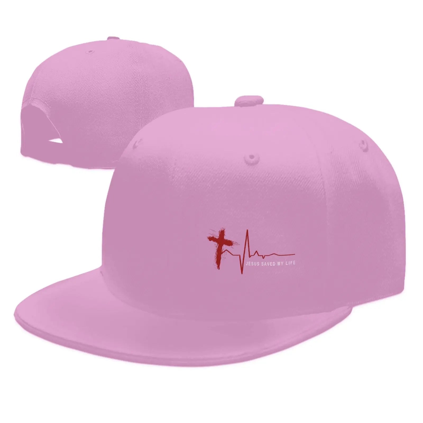 Christian Jesus Saved My Life Cross Snapback Hats for Men Baseball Cap Adjustable Flat Bill Trucker Dad Gift,Husband,Boy Friend
