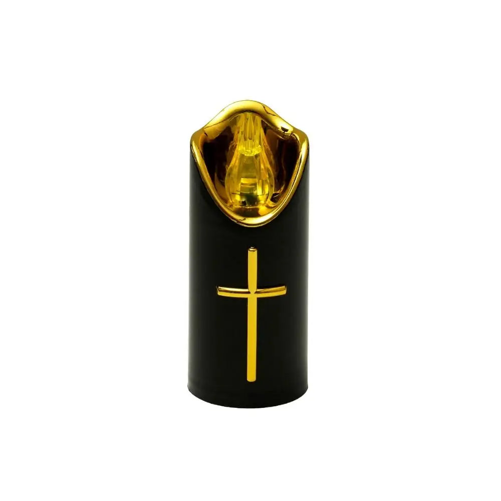 Resuable Christian Cross Candles Waterproof Creative LED Flameless Candles with Lampshade Portable Electronic Candle Light