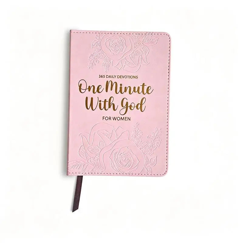 365 Days Daily Prayer Leather Brown And Pink Notebook Portable Daily Devotional Journal Faith Stationery Supplies For Women