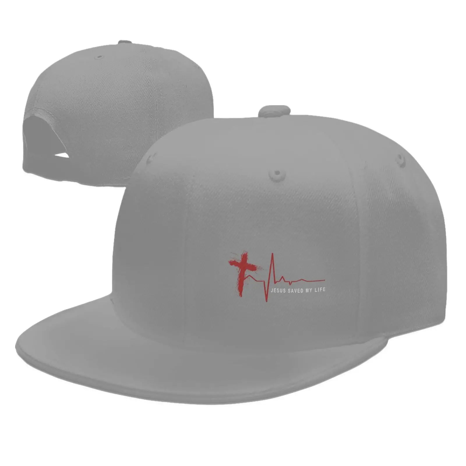 Christian Jesus Saved My Life Cross Snapback Hats for Men Baseball Cap Adjustable Flat Bill Trucker Dad Gift,Husband,Boy Friend