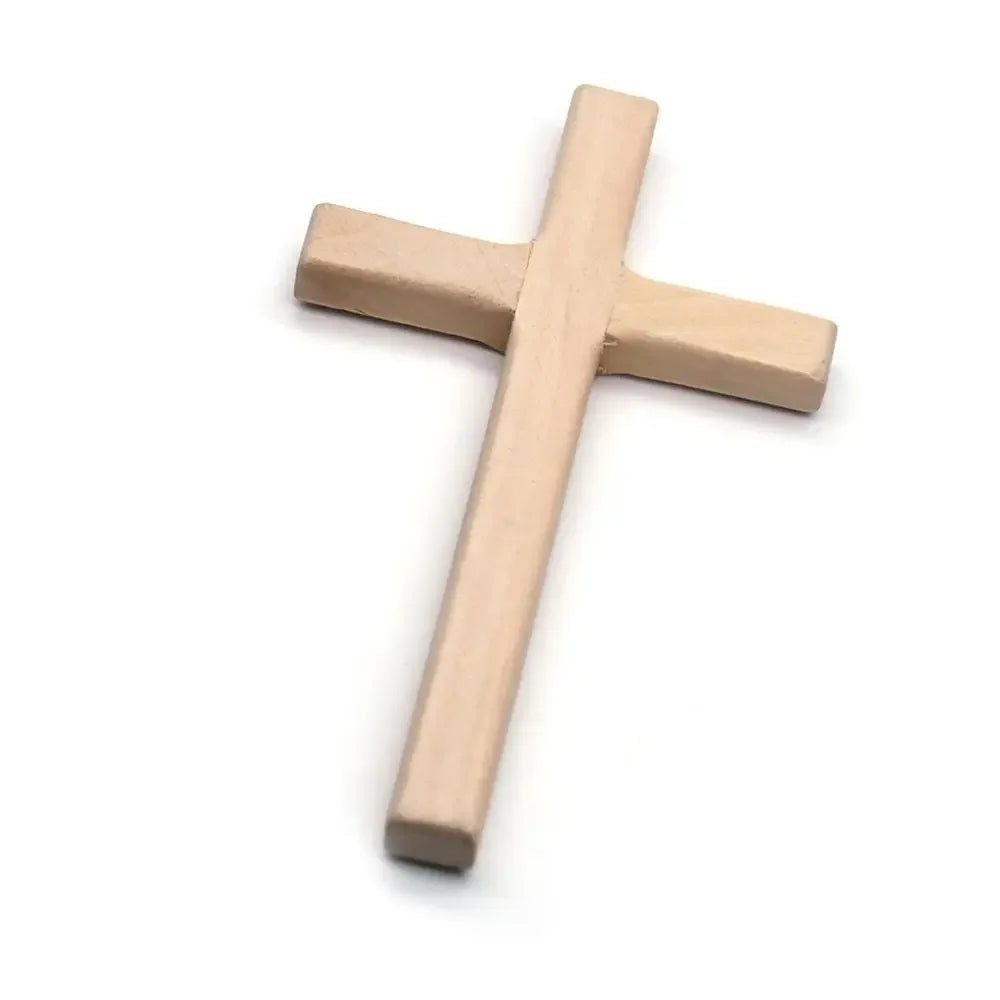 1PC Creative Christian Wooden Cross 12cm Hanging Wall Large Long Crucifix Two Color for Home Decoration