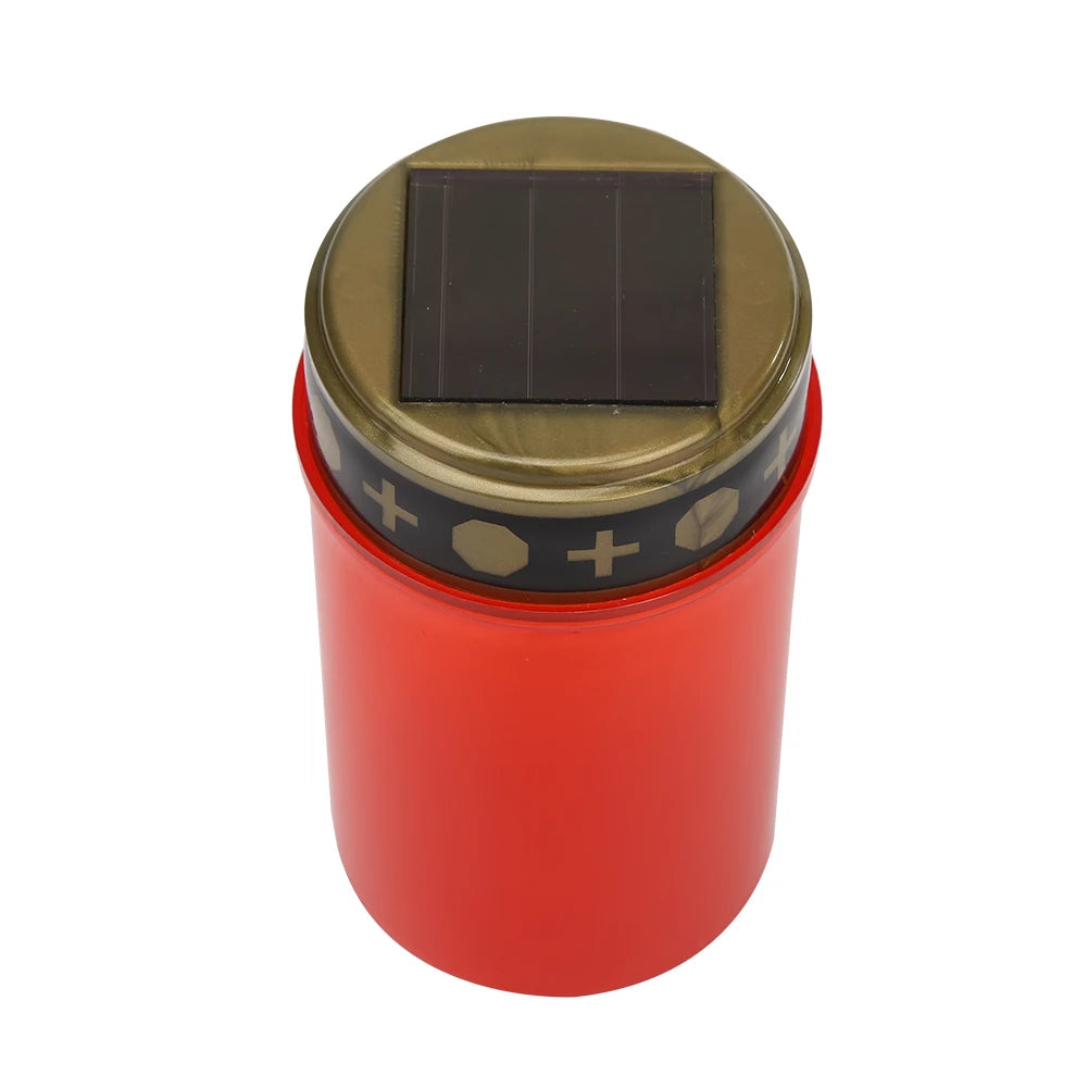 Cemetery Ritual Electronic LED Candle Lamp Flameless Solar Energy Decorative Tea Light Solar Powered Candle Light