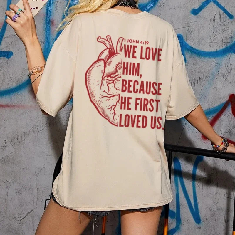 Women's Back-printed Christian Top, Jesus Faith T-shirt, Bible Verse Religious Clothing Gift.women Clothing Fashion Personality