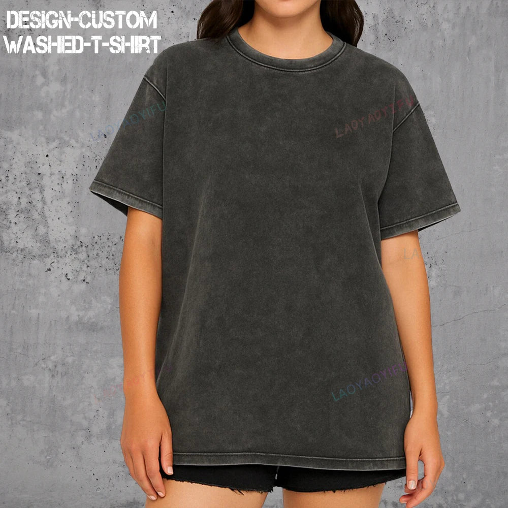 Jesus Is King Acid Wash Cotton Graphic T Shirts Woman Man Christian Tshirt Fashion Summer Casual Outdoors Streetwear Clothes