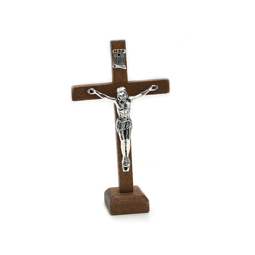 Crucifix Wall Cross Solid Wooden Catholic Cross Decor For Wall Christian Prayer Hand Holding Cross Home Office Decor