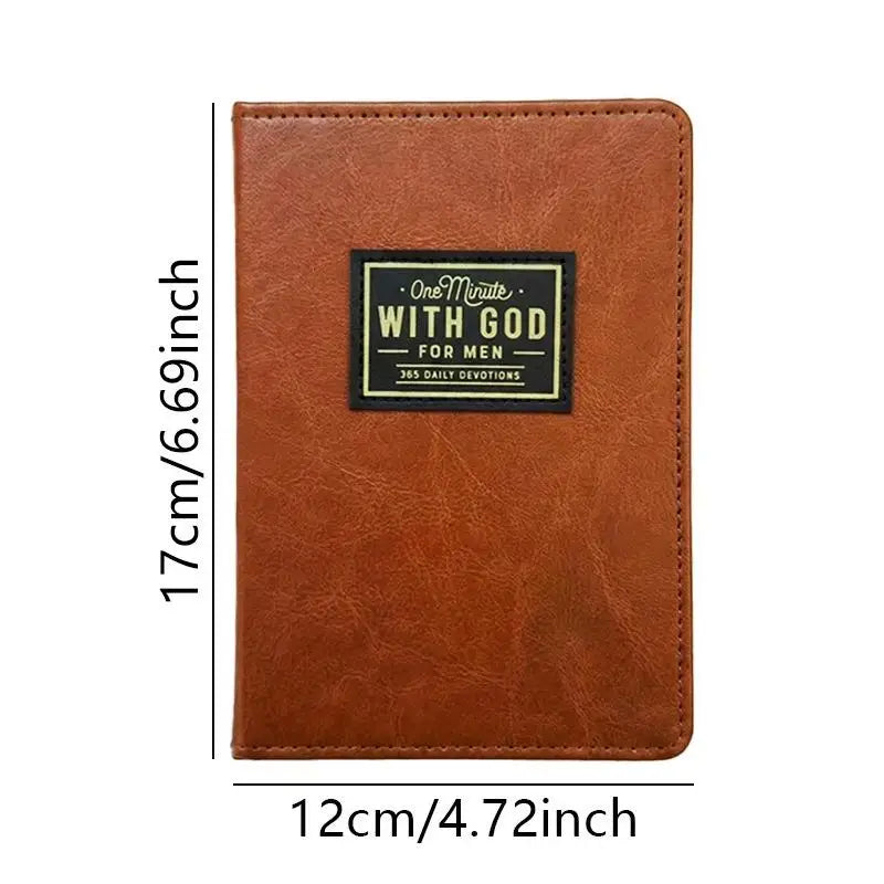 365 Days Daily Prayer Leather Brown And Pink Notebook Portable Daily Devotional Journal Faith Stationery Supplies For Women