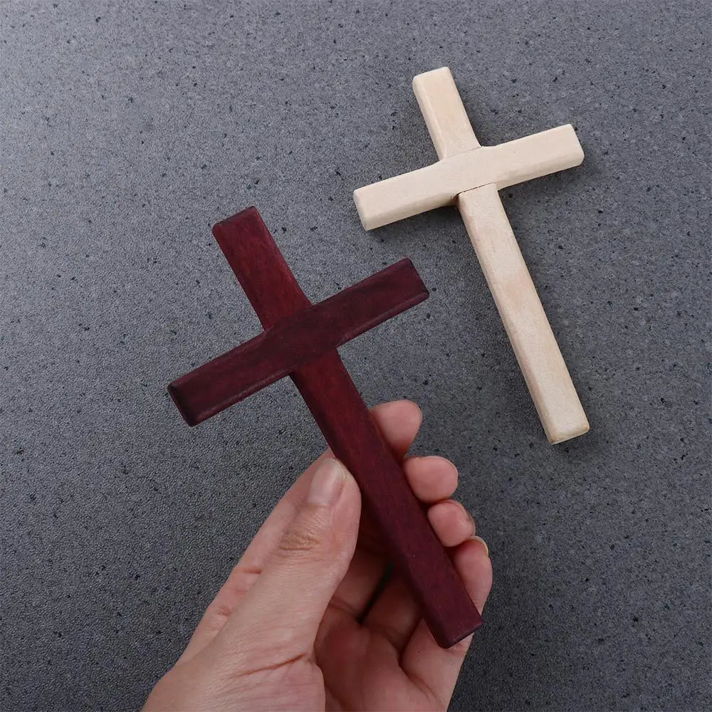 Christian Wooden Cross 12cm(4.7in) Hanging Wall Large Long Crucifix Two Color
