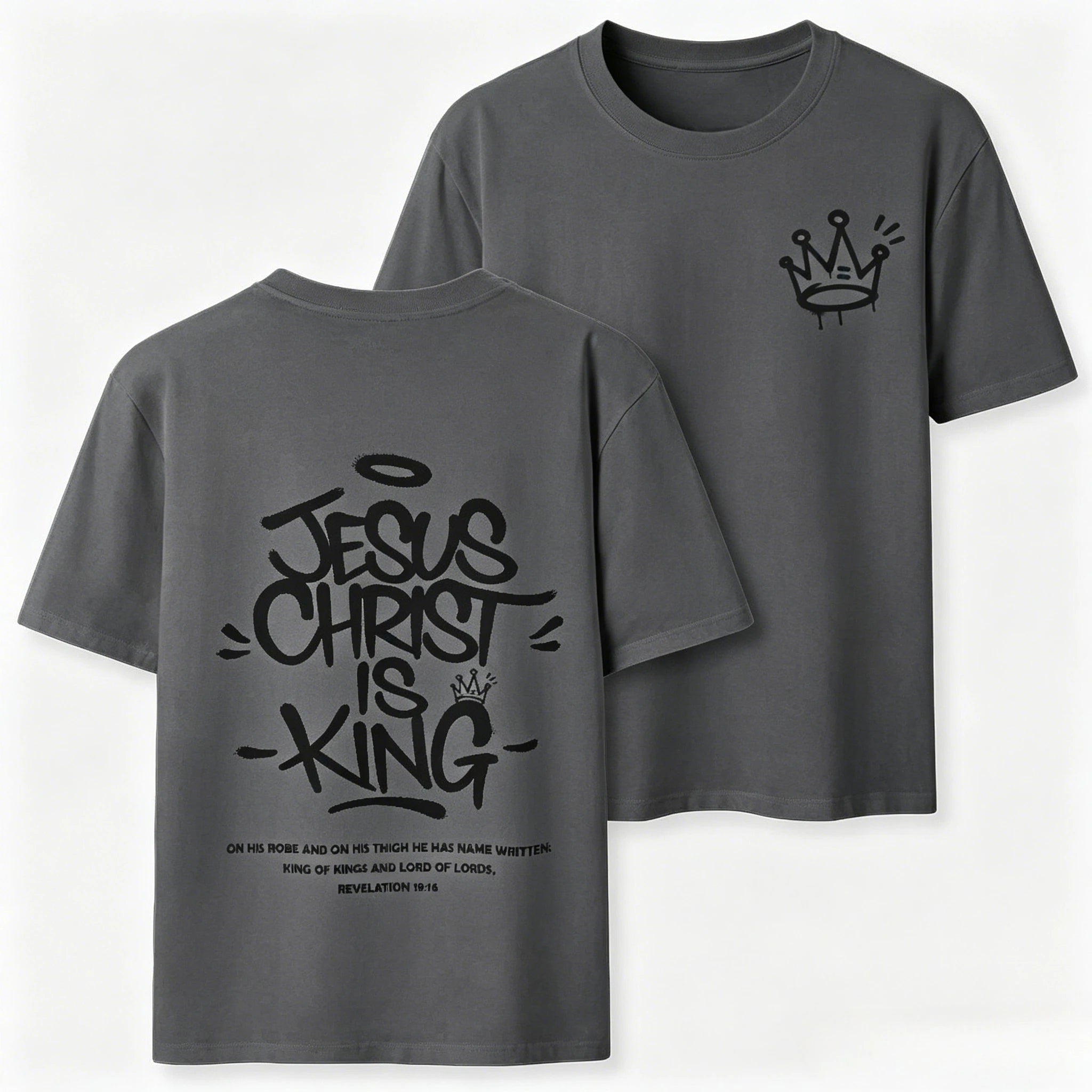 2026 New Style Jesus Christ Is King Christian High-quality Casual Breathable T-shirt for Both Men's Clothing Women Summer TShirt