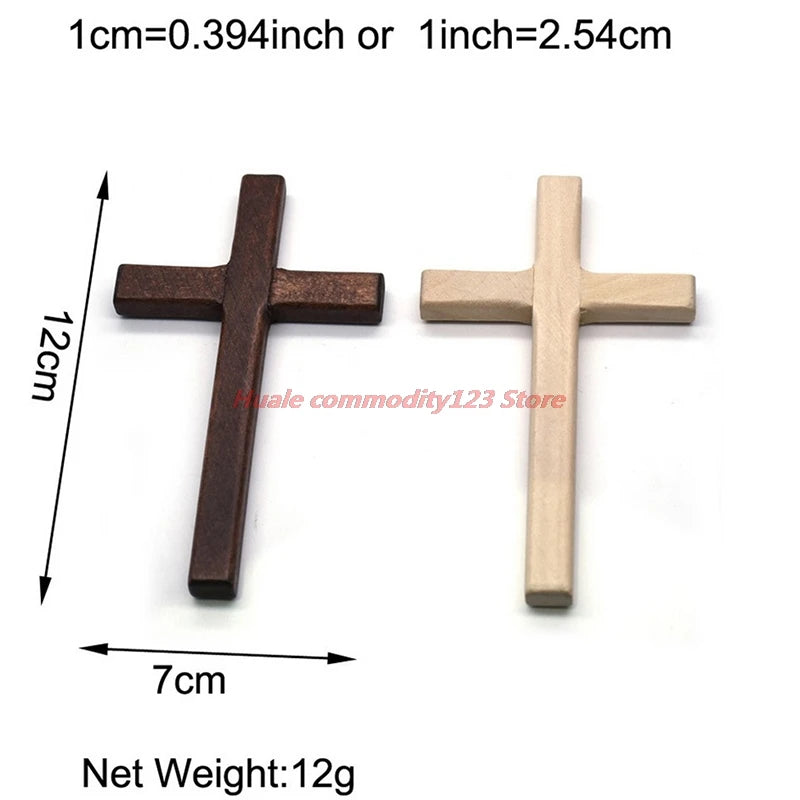 Wooden Cross Ornaments Christ Wall Hanging Table Cross for Home Altar Chapel Church Decoration Christian Gift Crafts