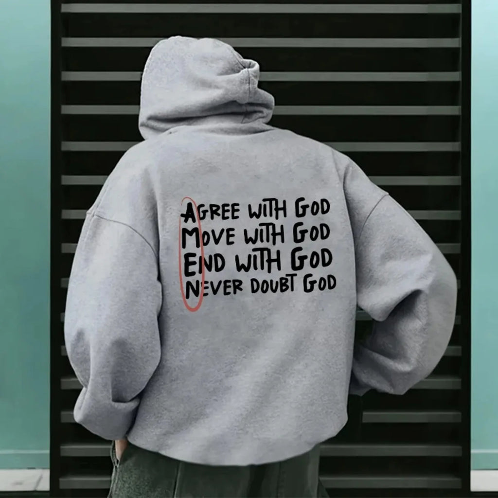 2026 Hot Sale Christian God Printed Hoodie for Men High Quality Hooded Long Sleeved Top All Season Daily Casual Fashion Pullover