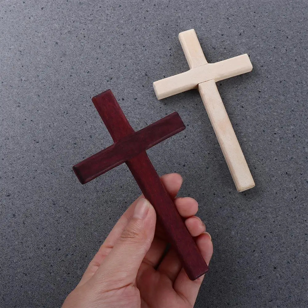 Wooden 12*7Cm Prayer Christian Home Decoration Religious Charm Christian Decor Pendant Ornaments Cross