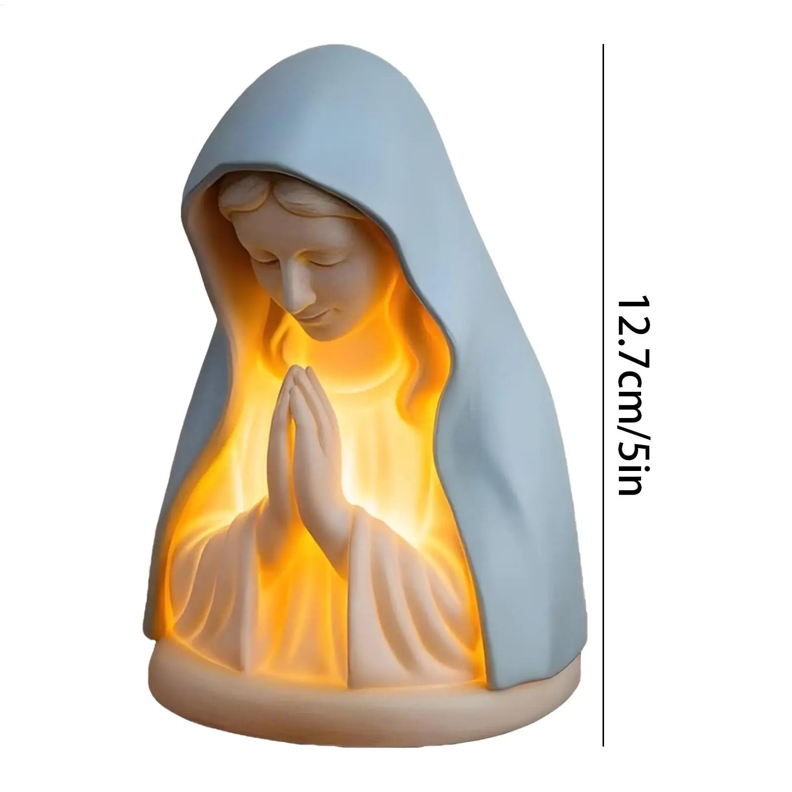 Virgin Mary Night Light LED Religious Table Lamp for Bedroom Prayer Room Nursery Reading Corner Home Decoration Christmas Gift